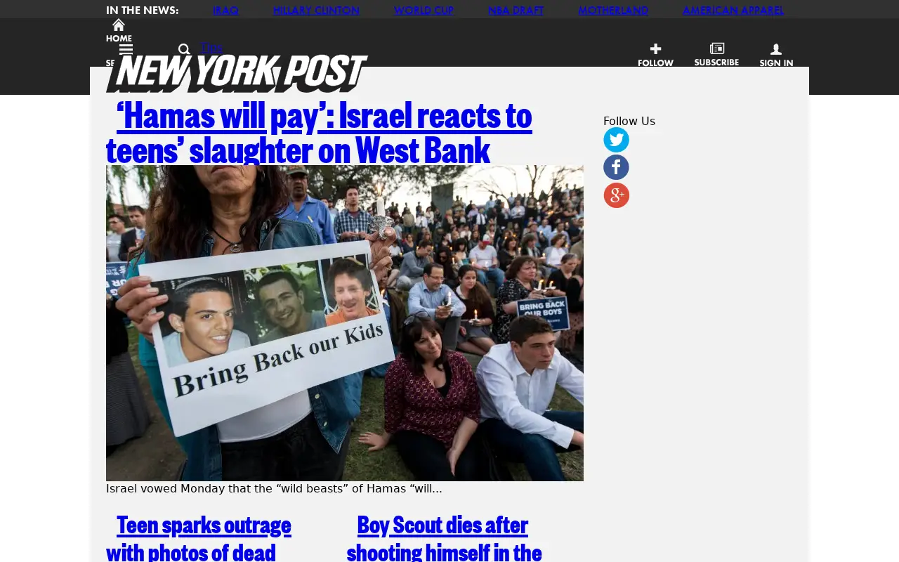 nypost.com on July 1, 2014