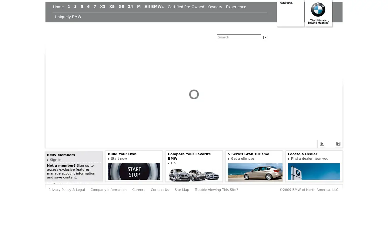 bmwusa.com in 2009