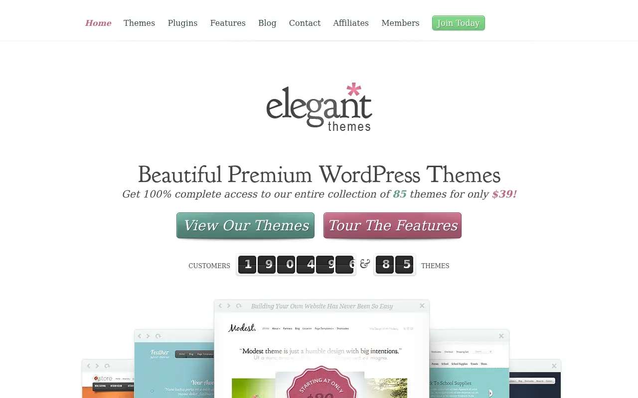 elegantthemes.com in 2013