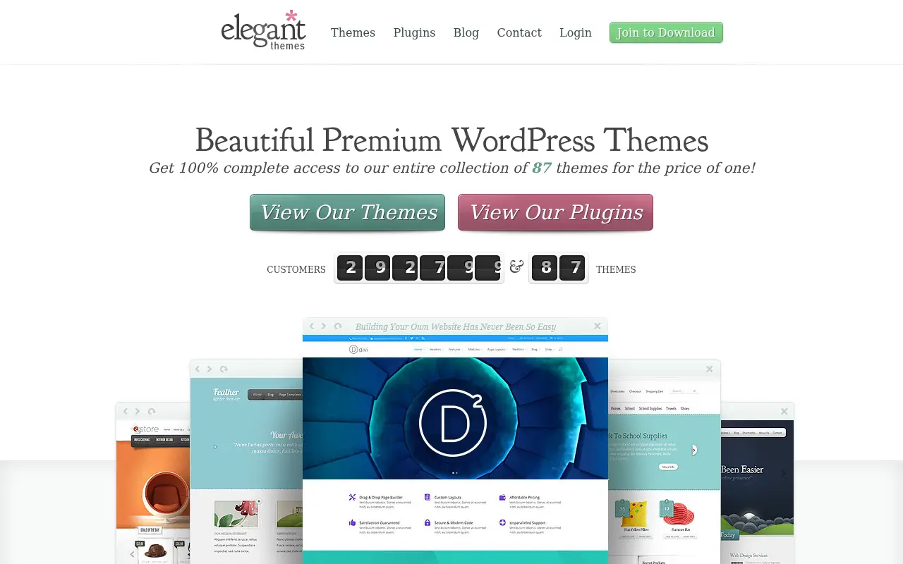 elegantthemes.com in 2015