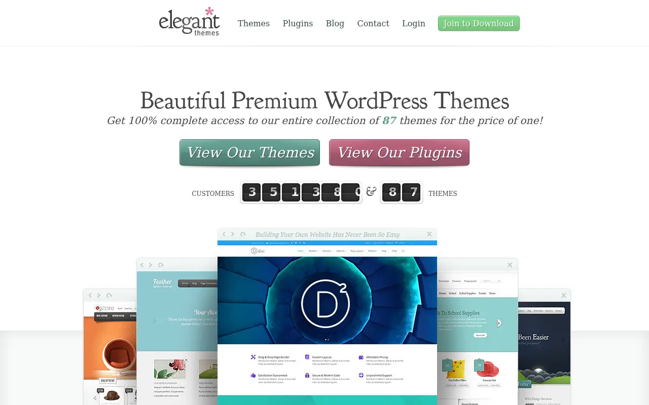 elegantthemes.com in 2016