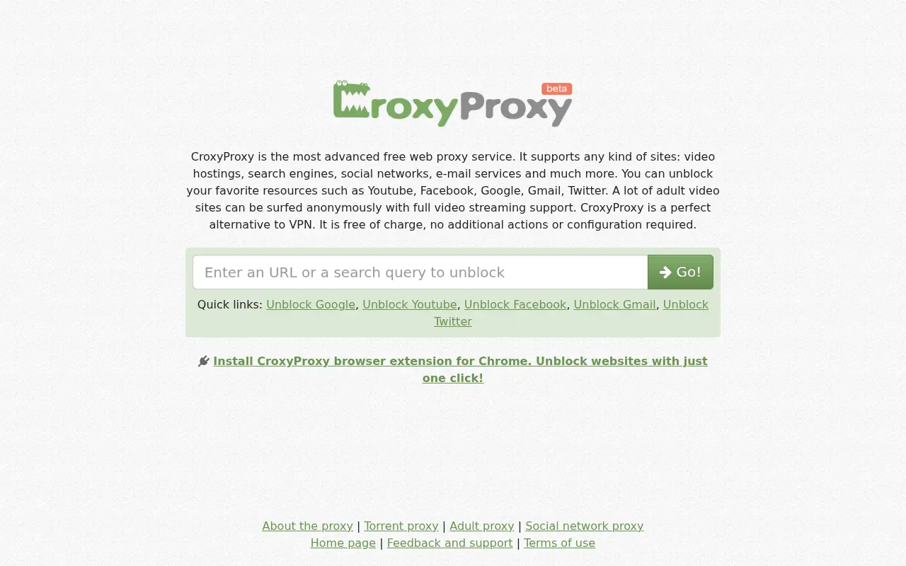 croxyproxy.com in 2018