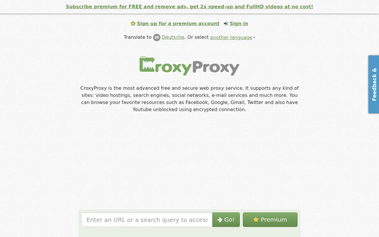 croxyproxy.com in 2020