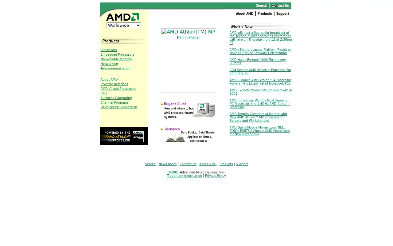 amd.com in 2001