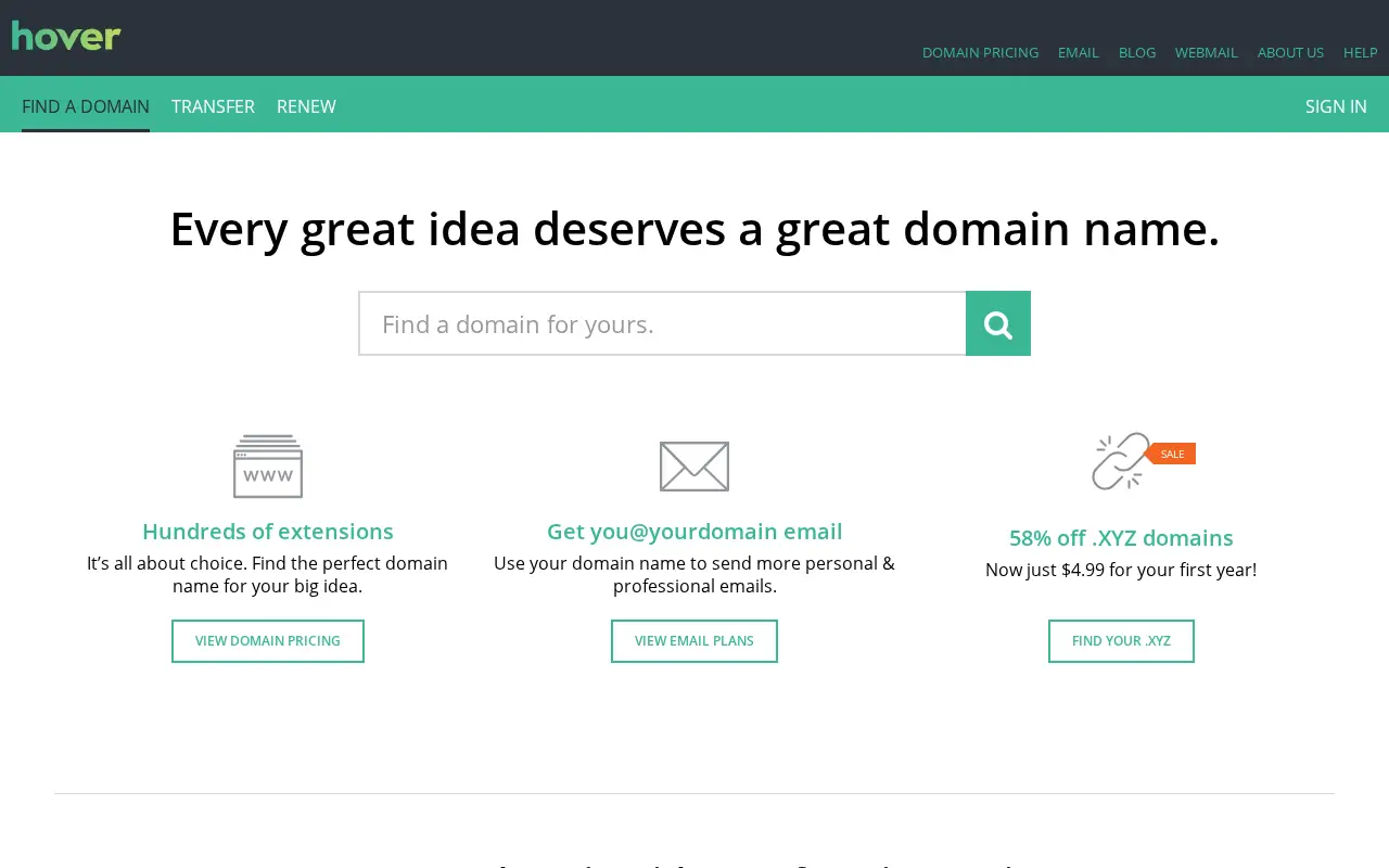 hover.com in 2017