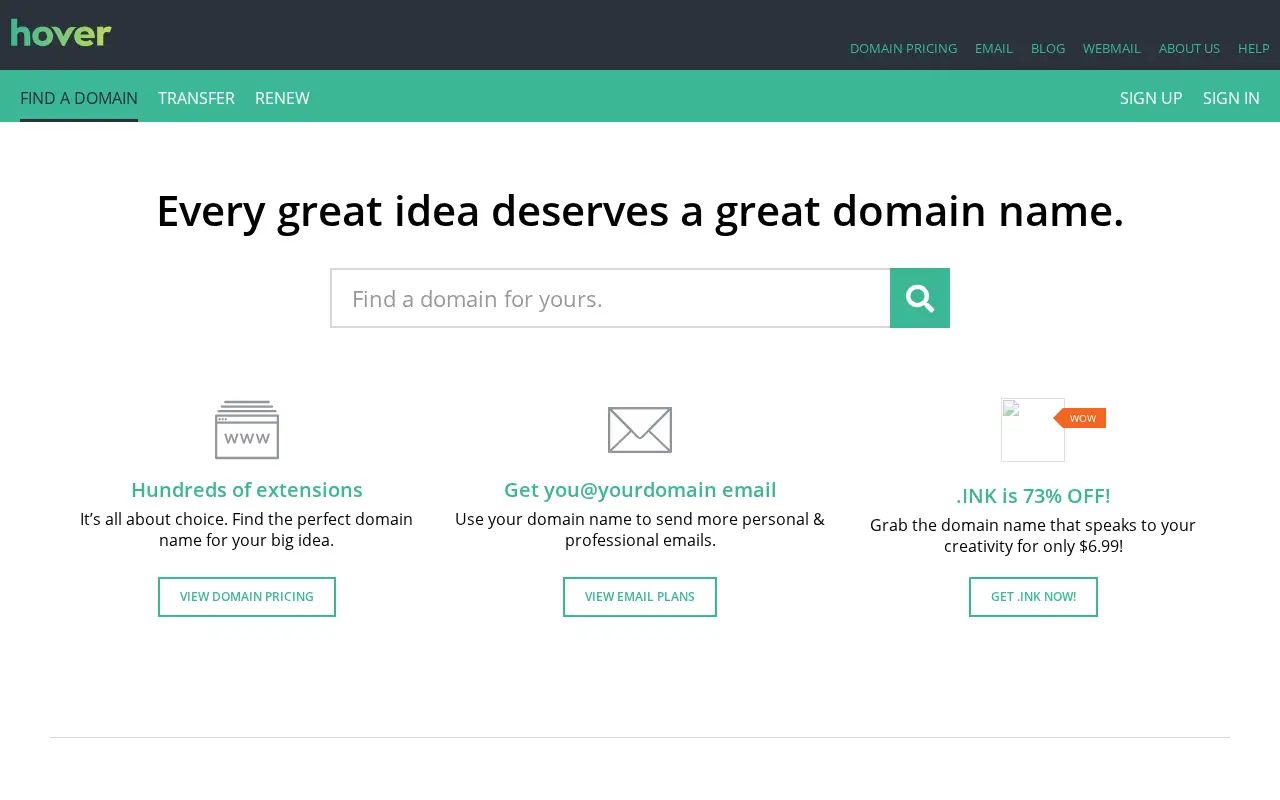 hover.com in 2019