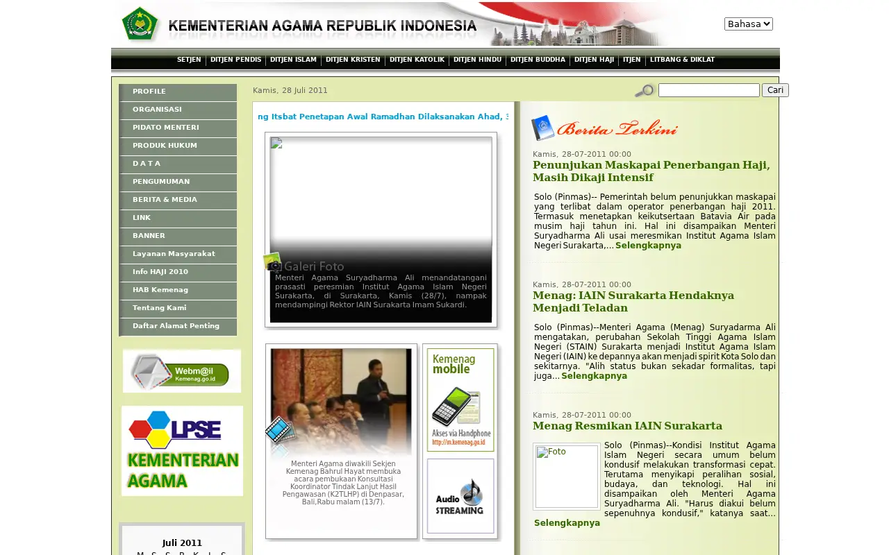 kemenag.go.id in 2011