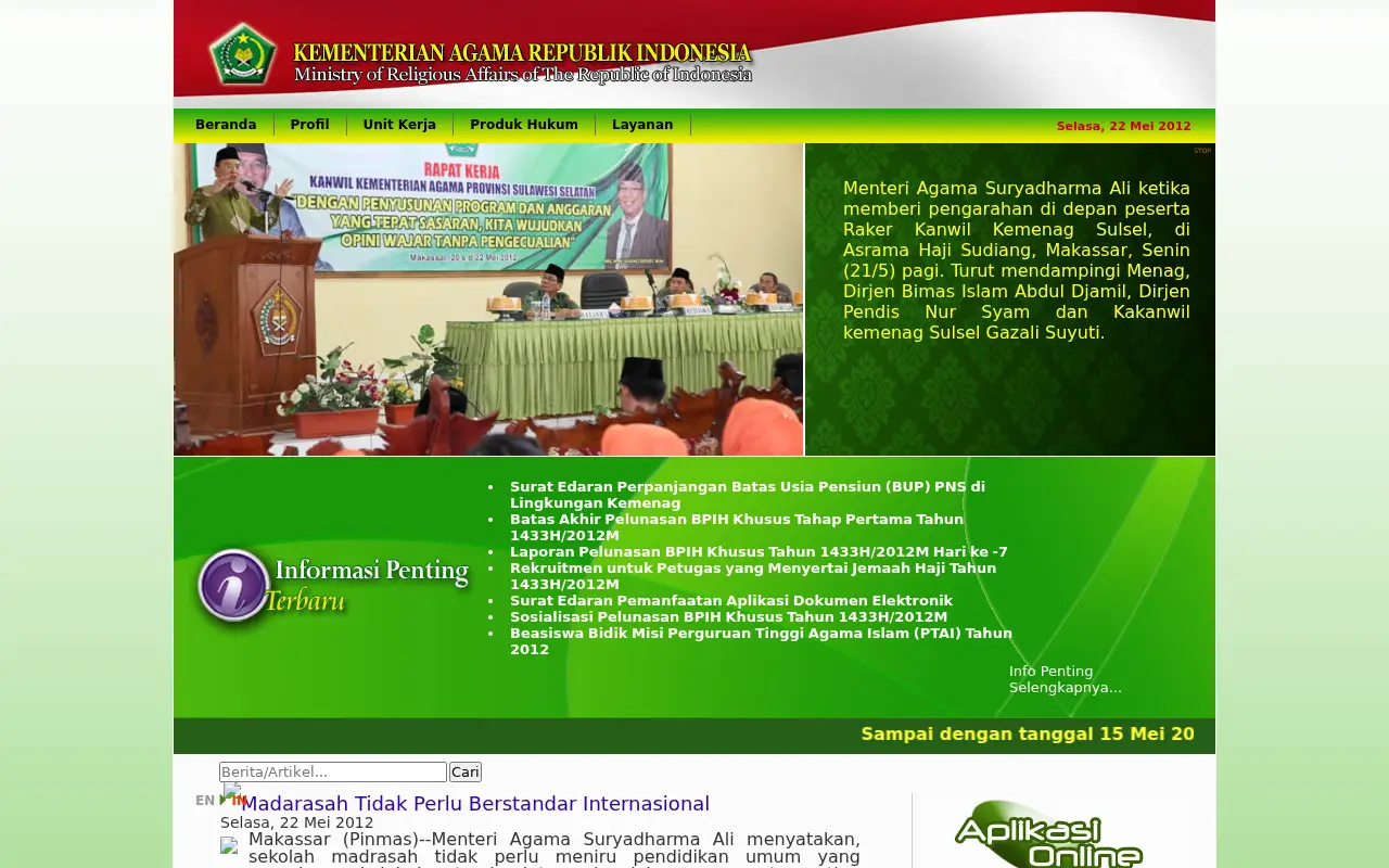 kemenag.go.id in 2012