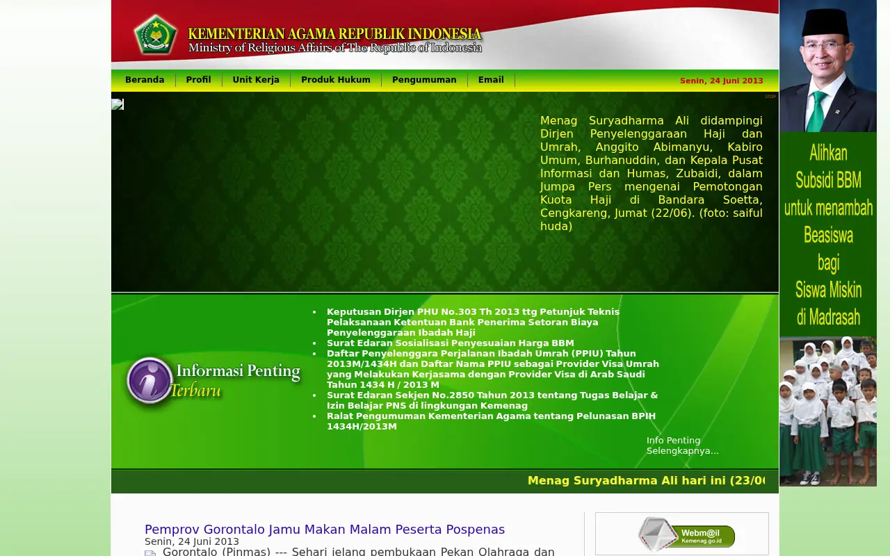 kemenag.go.id in 2013