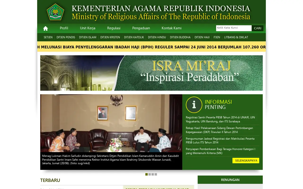 kemenag.go.id in 2014
