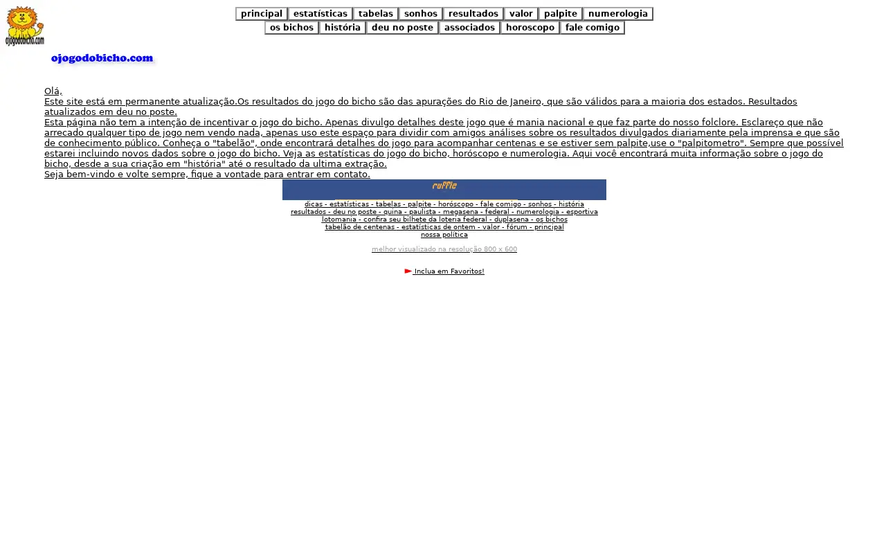 ojogodobicho.com in 2003