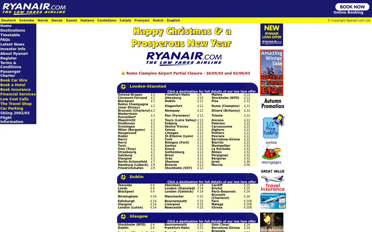 ryanair.com in 2003
