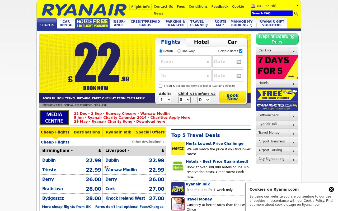 ryanair.com in 2013