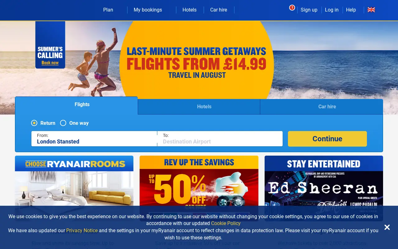 ryanair.com in 2019