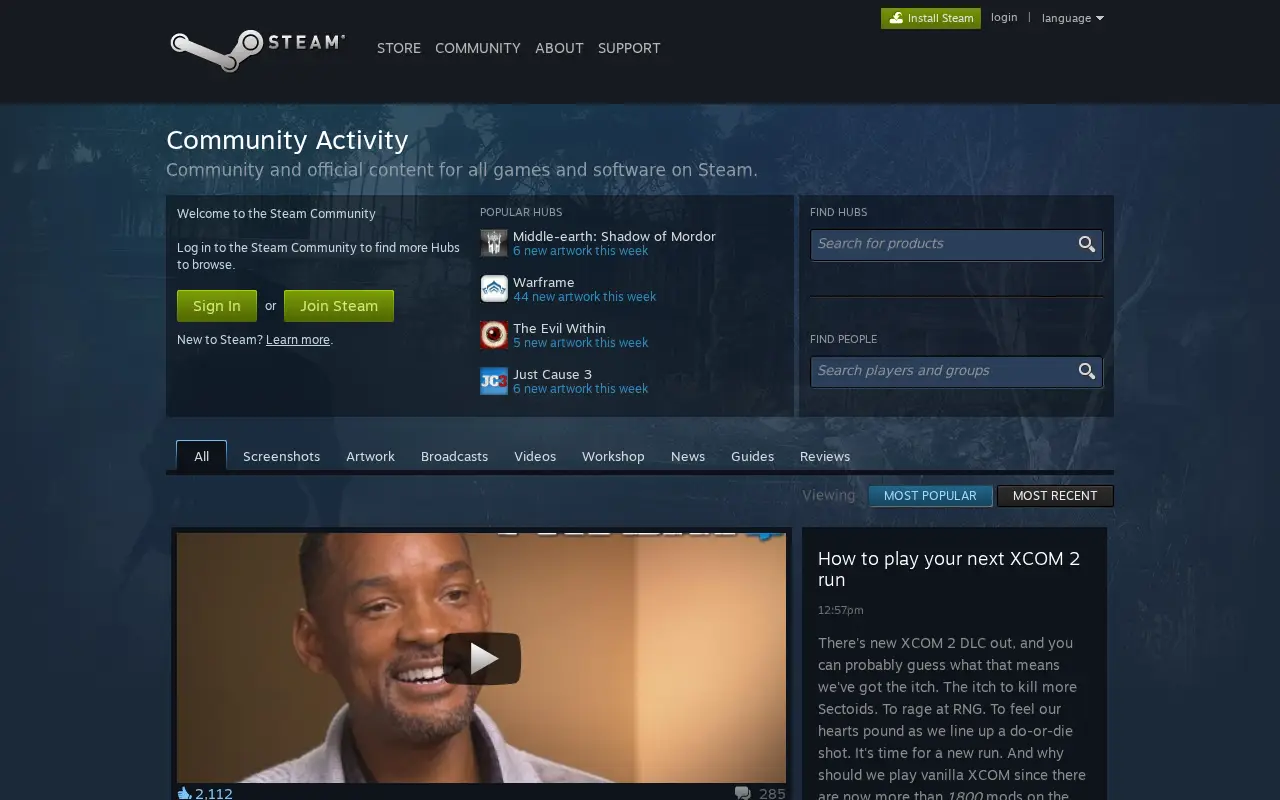 steamcommunity.com in 2016