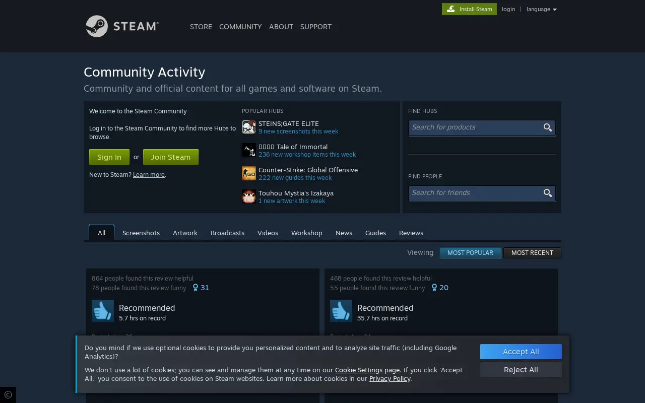 steamcommunity.com in 2022