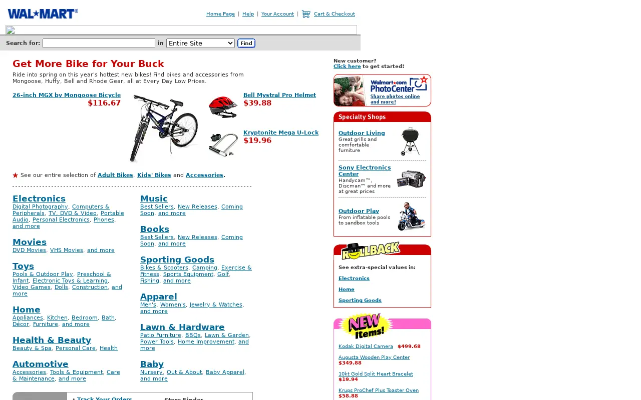 walmart.com on March 31, 2001