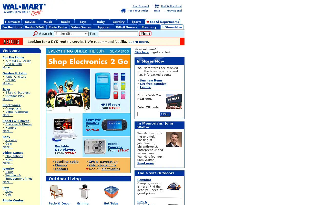 walmart.com on July 1, 2005