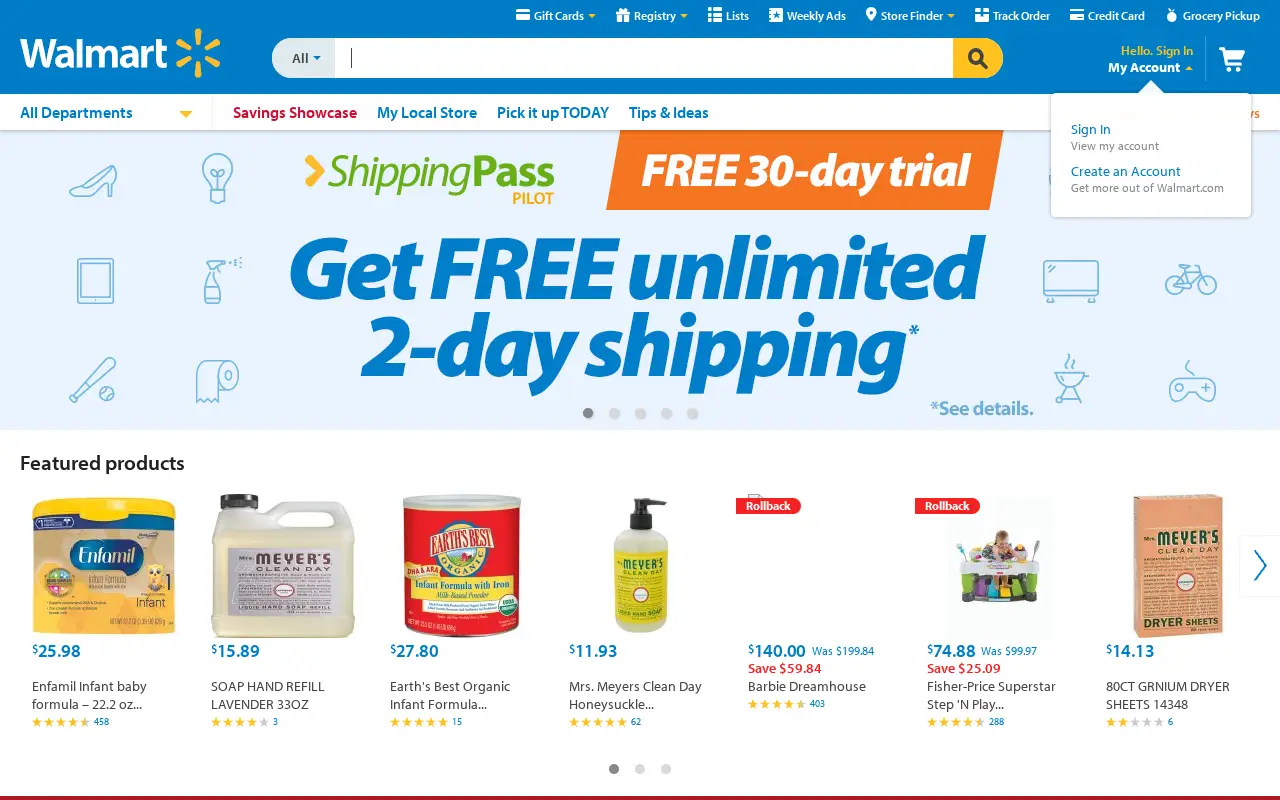 walmart.com on July 1, 2016