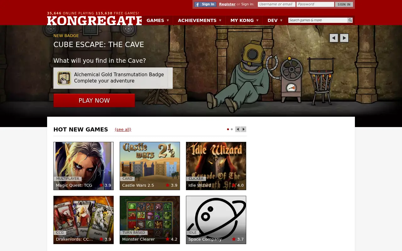 kongregate.com in 2017