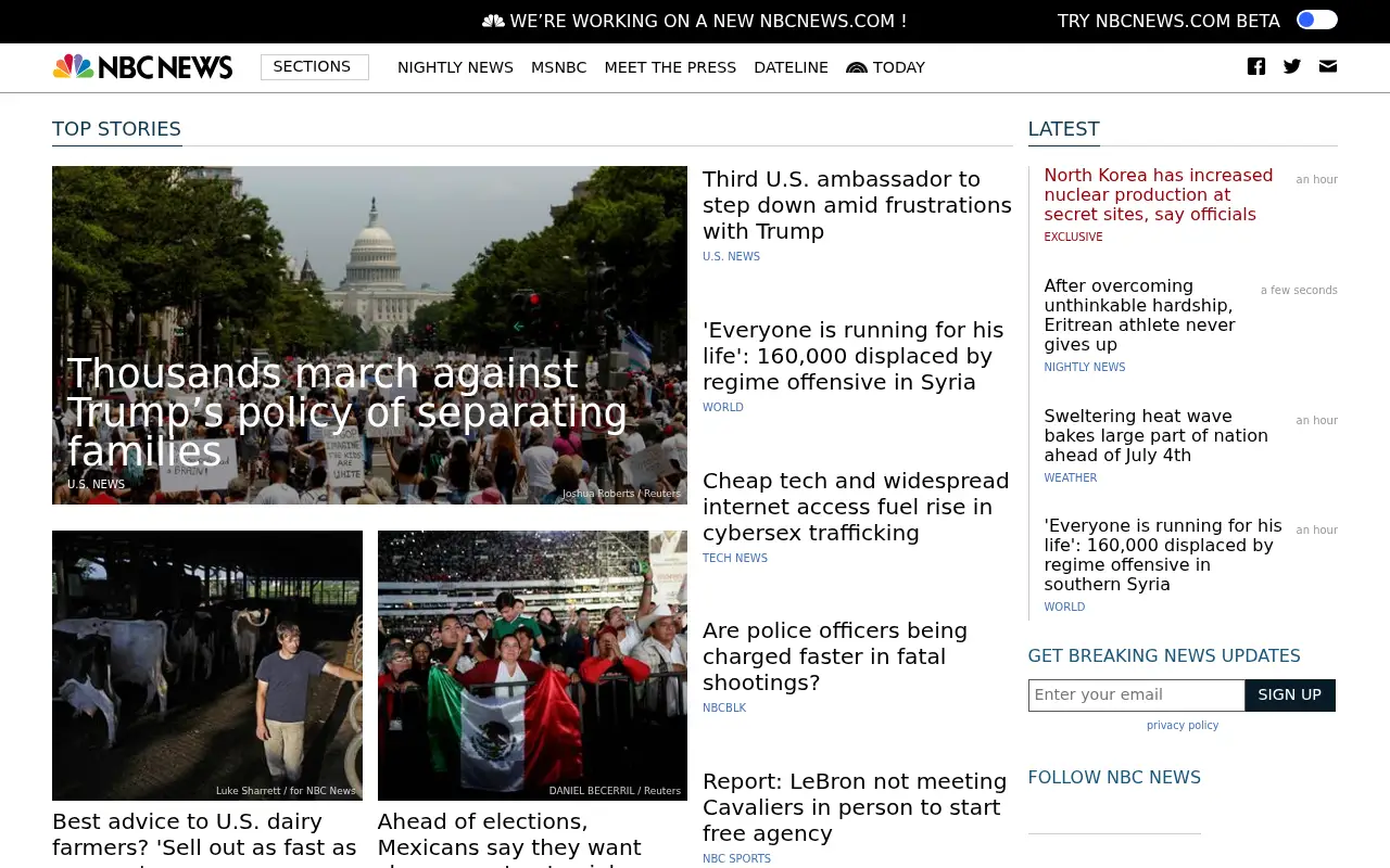 nbcnews.com in 2018