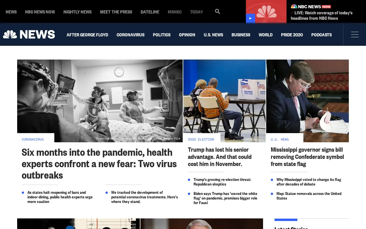 nbcnews.com in 2020