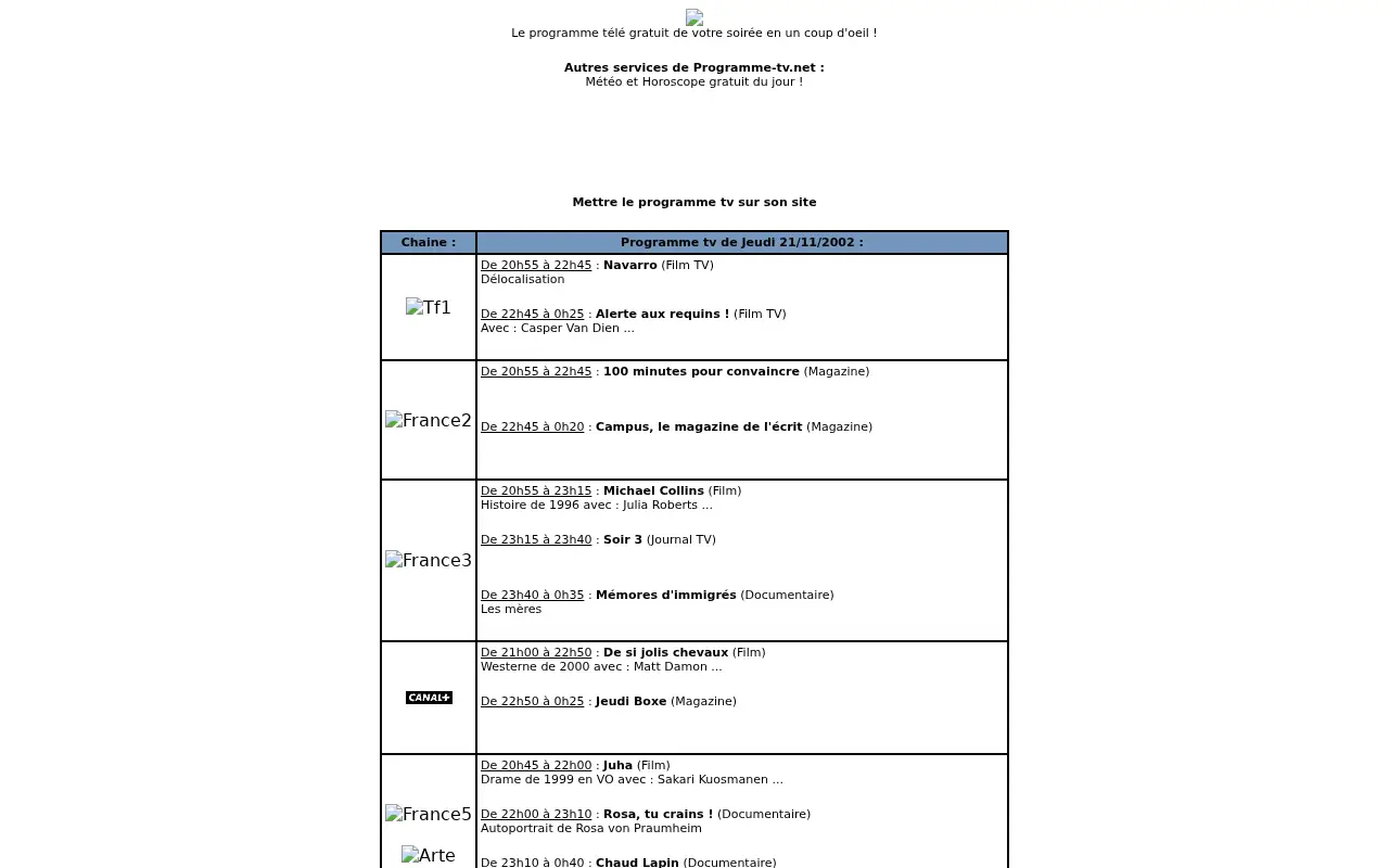 programme-tv.net in 2002
