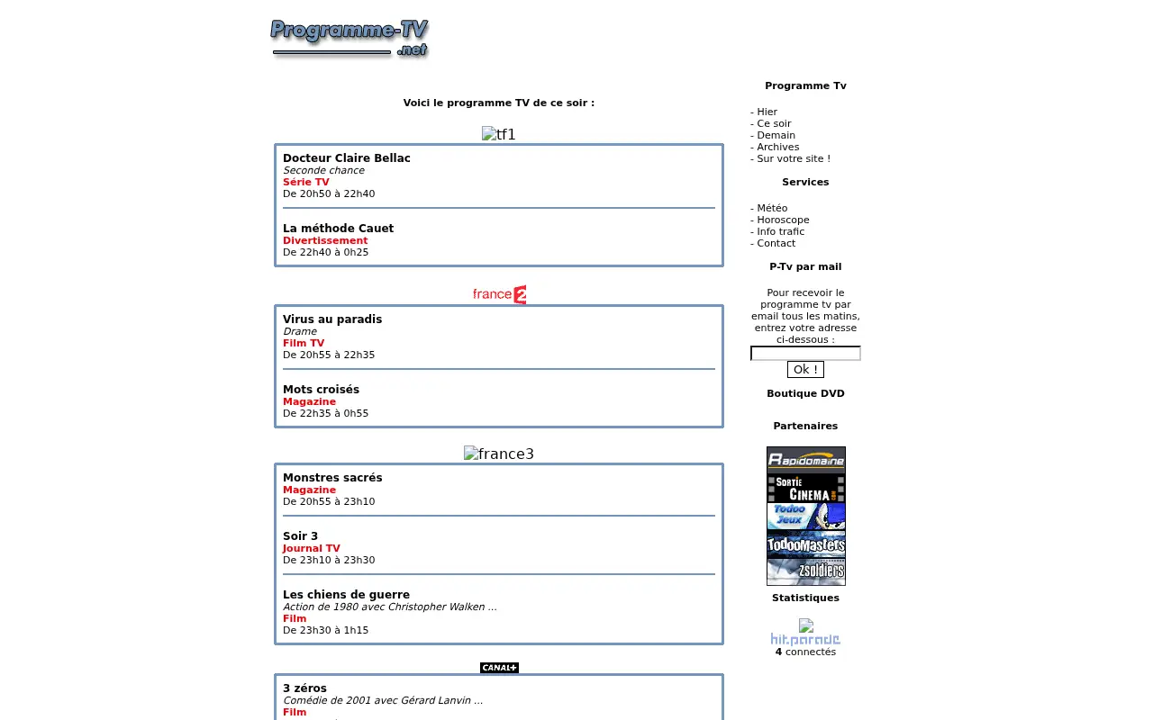programme-tv.net in 2003