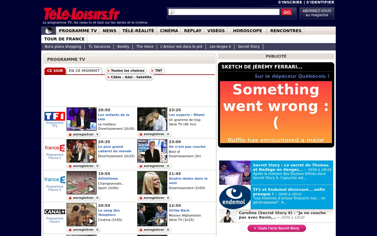 programme-tv.net in 2012