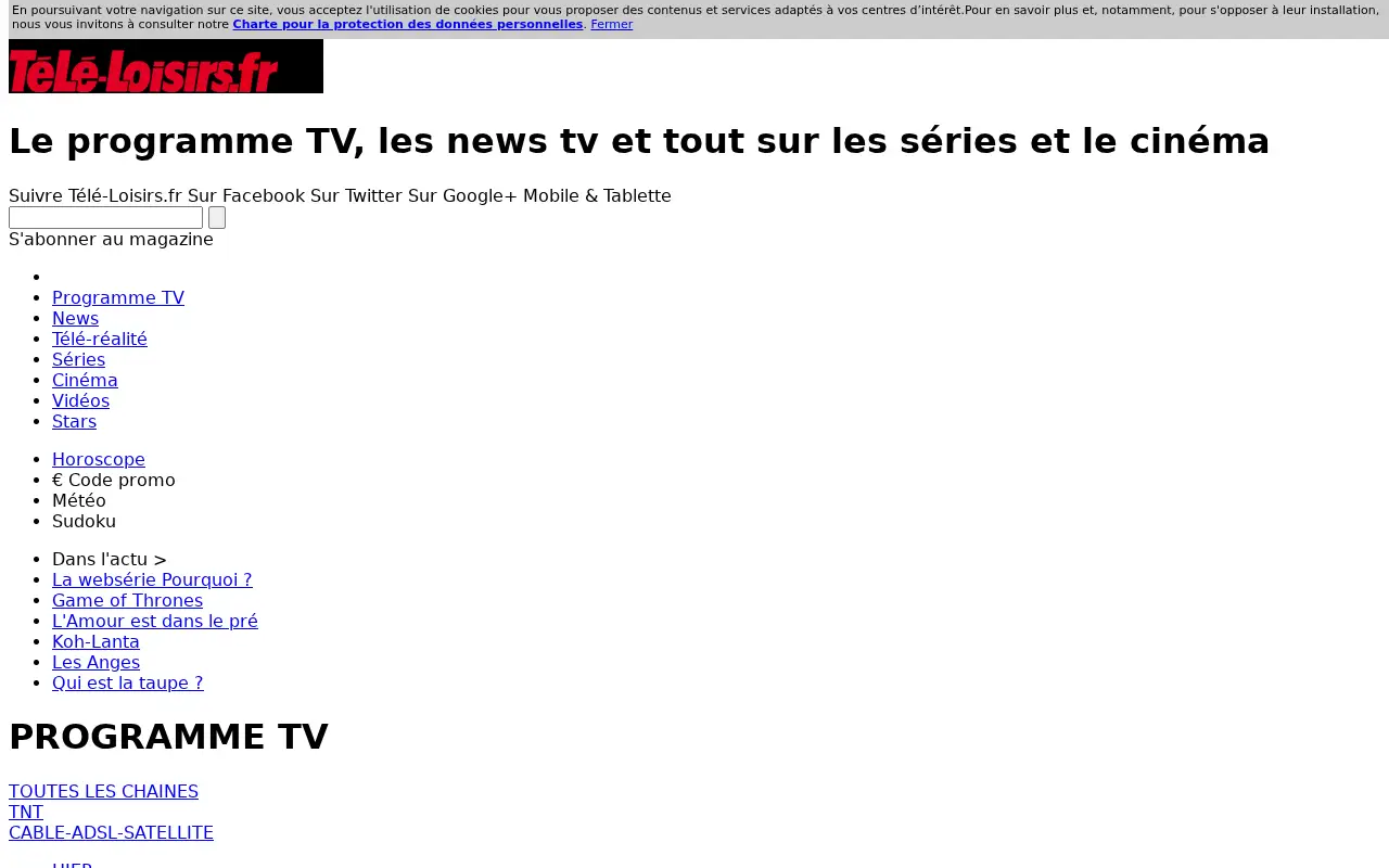 programme-tv.net in 2015