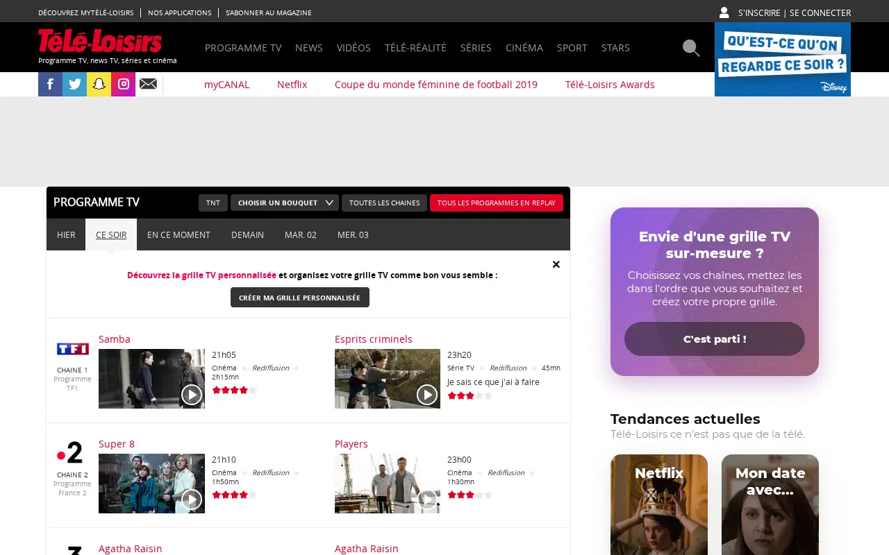 programme-tv.net in 2019