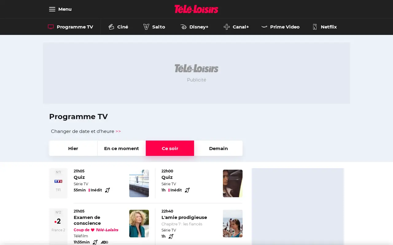 programme-tv.net in 2021