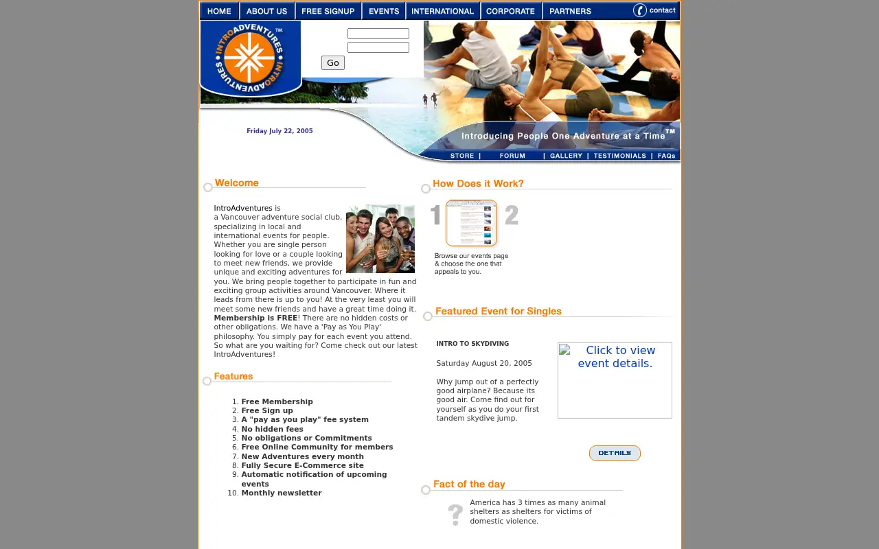 introadventures.com in 2005