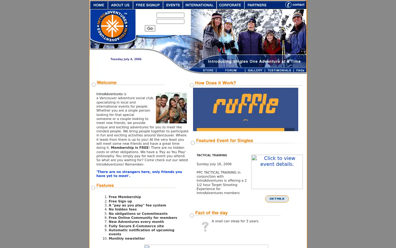 introadventures.com in 2006