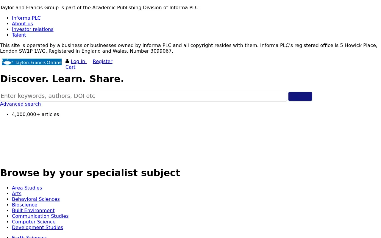 tandfonline.com in 2018