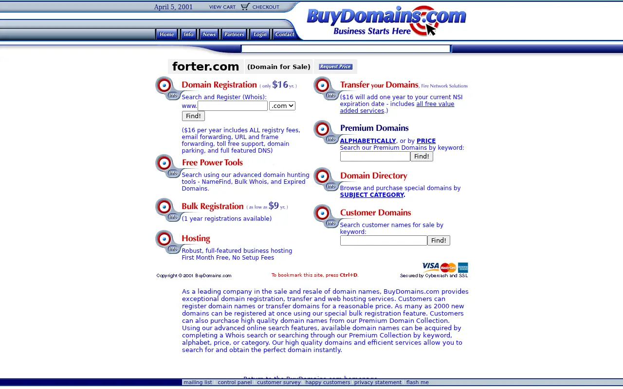 forter.com on April 4, 2001
