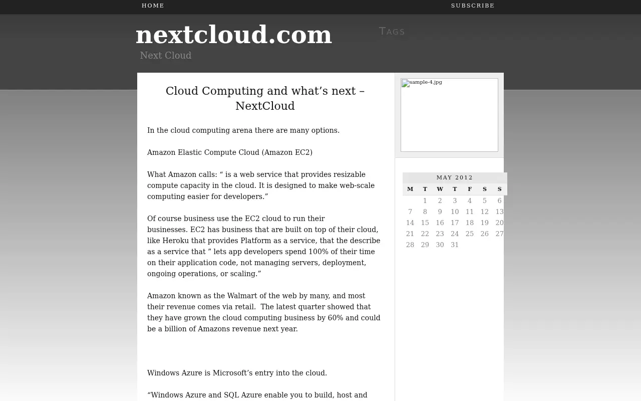 nextcloud.com in 2012