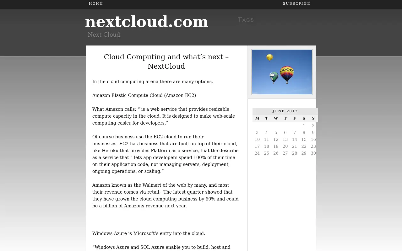 nextcloud.com on June 14, 2013