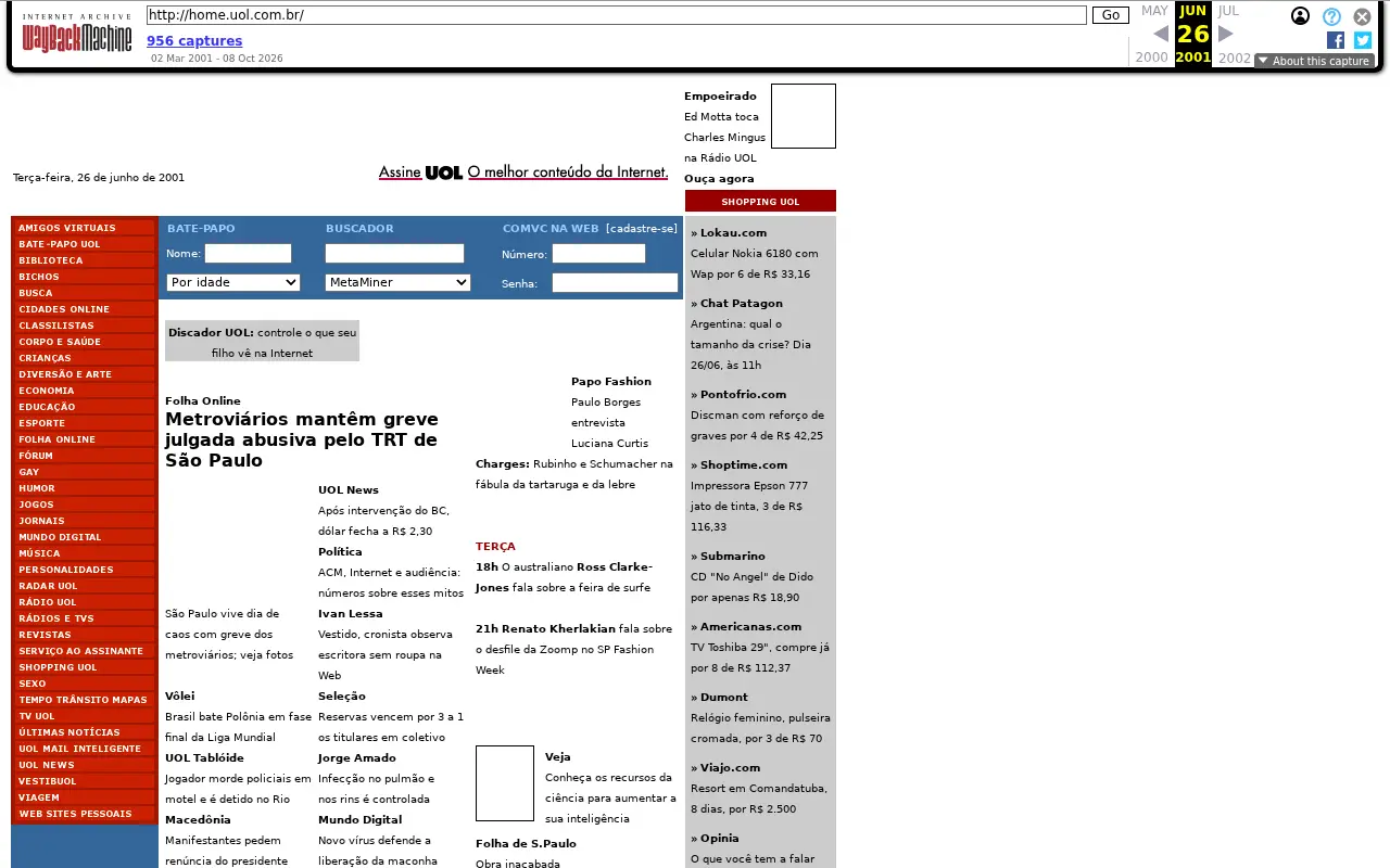 uol.com.br in 2001