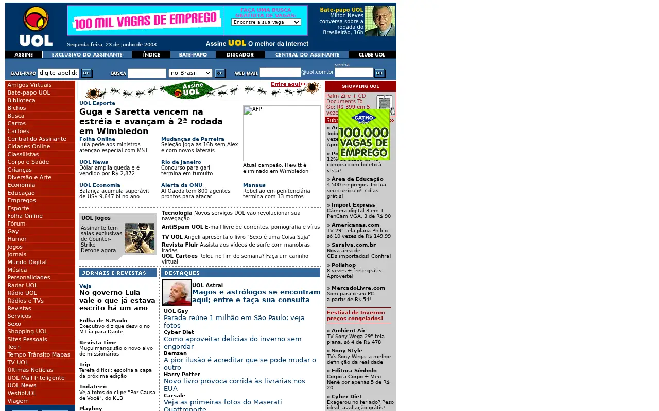 uol.com.br in 2003