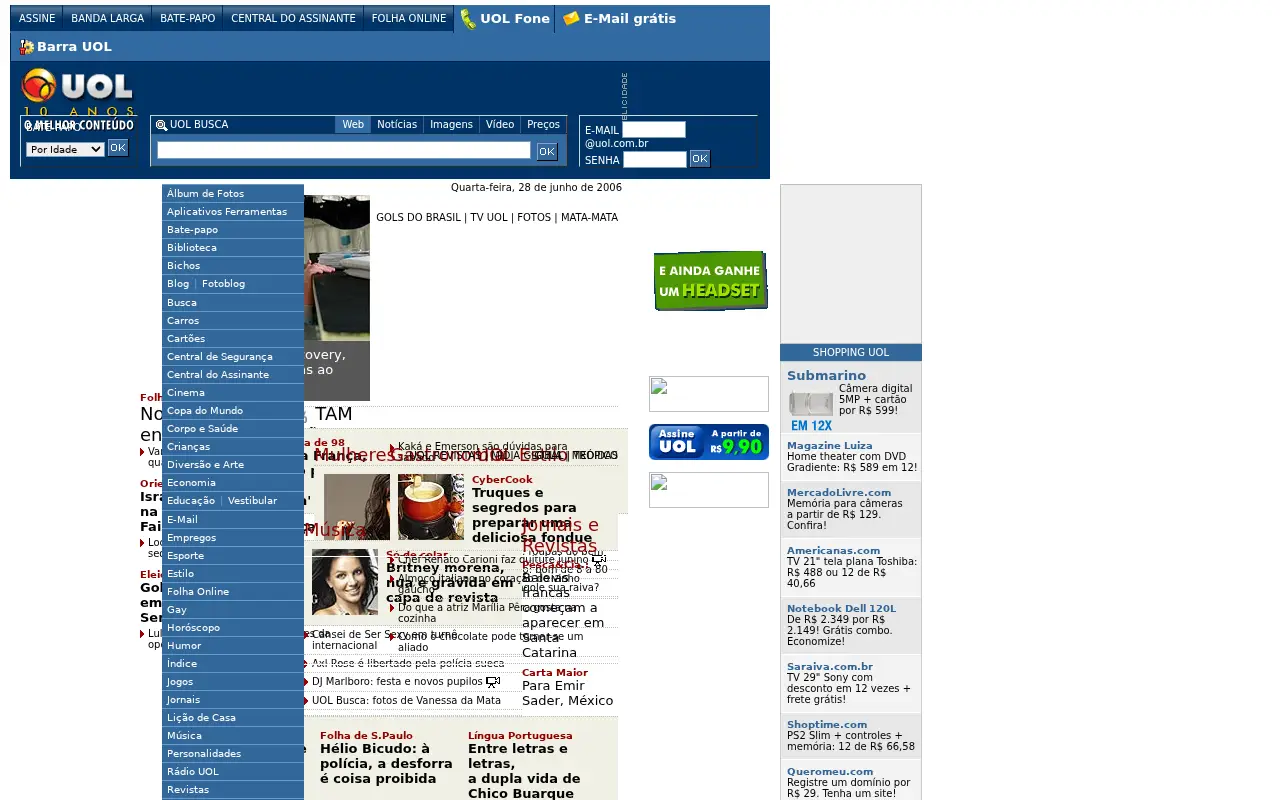 uol.com.br in 2006