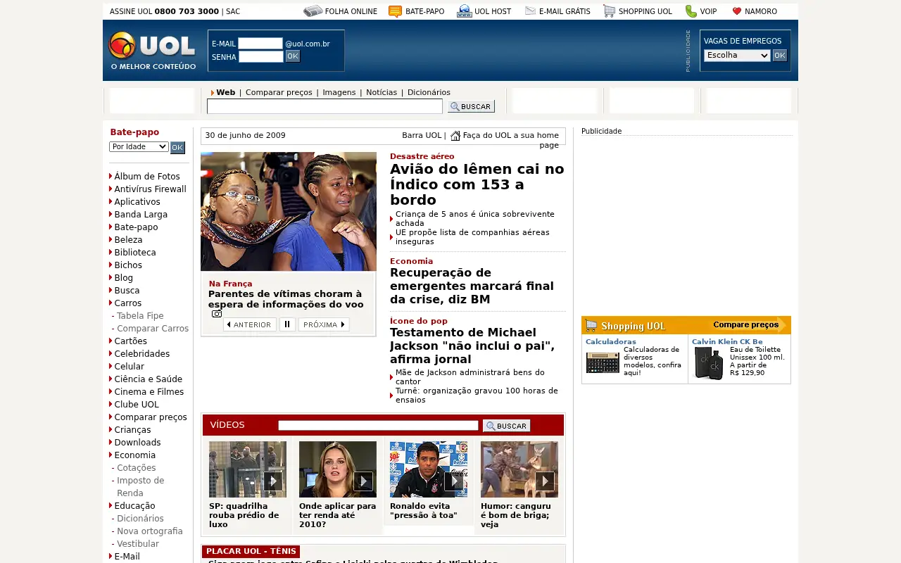 uol.com.br in 2009