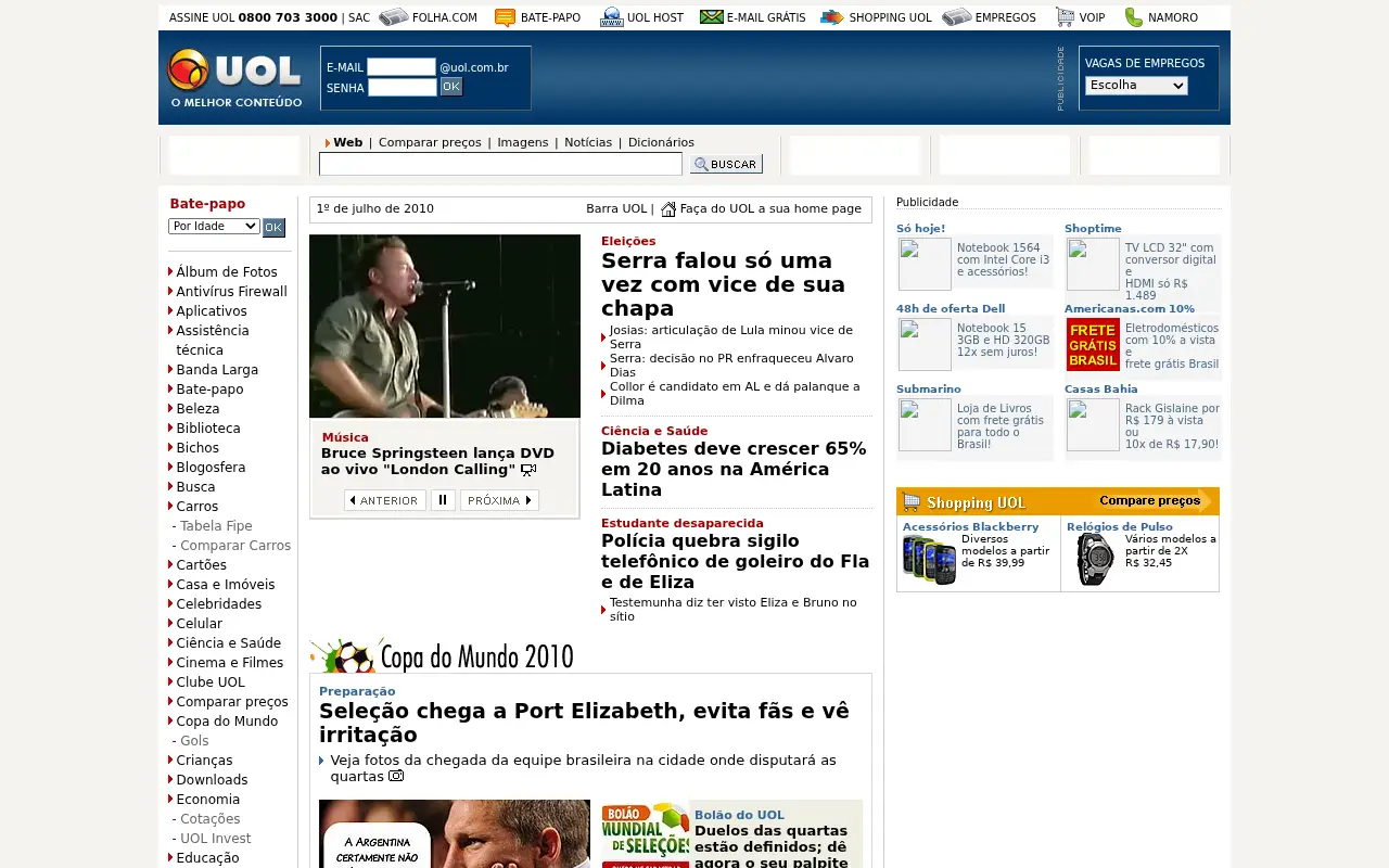 uol.com.br in 2010
