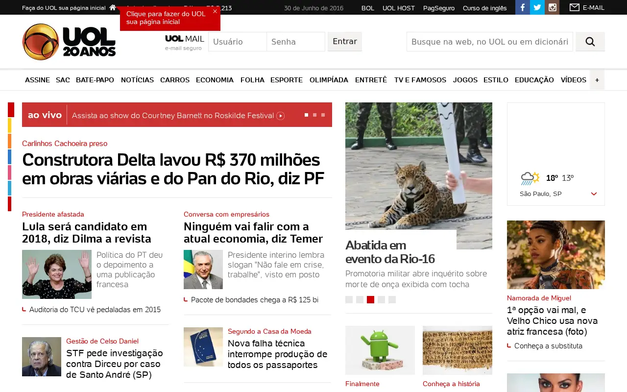 uol.com.br in 2016