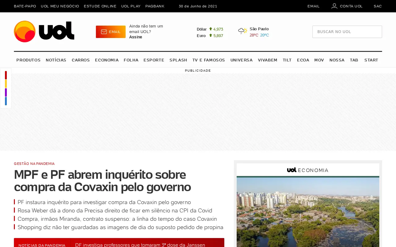 uol.com.br in 2021