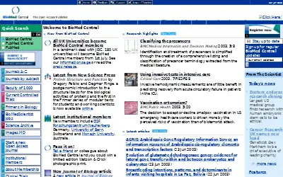biomedcentral.com in 2003