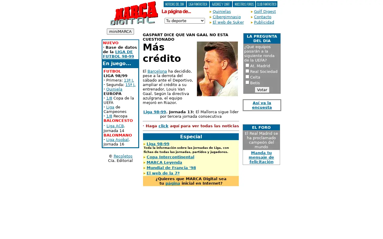 marca.com on December 7, 1998