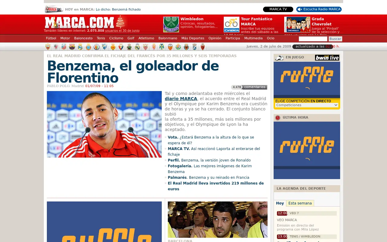 marca.com in 2009