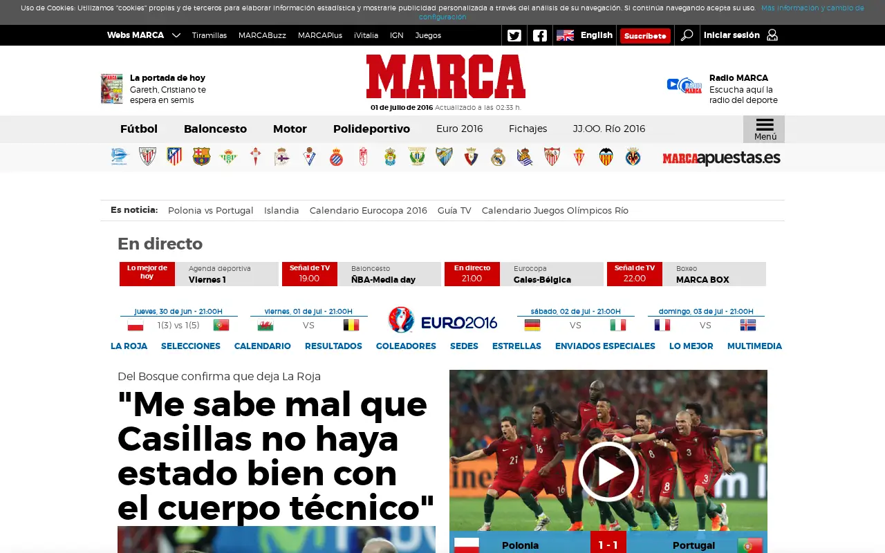 marca.com in 2016