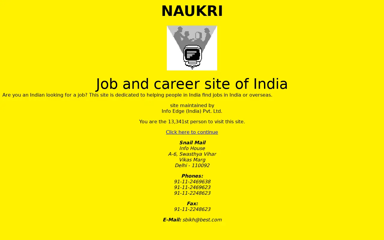 naukri.com in 1997
